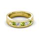 5 - Caleb 0.84 ctw Peridot and Lab Grown Diamond Comfort Fit Men Wedding Band (6 mm) 