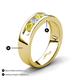 4 - Caleb 0.78 ctw Yellow Diamond and Lab Grown Diamond Comfort Fit Men Wedding Band (6 mm) 