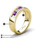 4 - Caleb 0.75 ctw Amethyst and Lab Grown Diamond Comfort Fit Men Wedding Band (6 mm) 