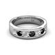 5 - Caleb 0.81 ctw Black Diamond and Lab Grown Diamond Comfort Fit Men Wedding Band (6 mm) 