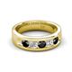 5 - Caleb 0.81 ctw Black Diamond and Lab Grown Diamond Comfort Fit Men Wedding Band (6 mm) 