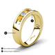 4 - Caleb 0.75 ctw Citrine and Lab Grown Diamond Comfort Fit Men Wedding Band (6 mm) 