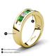 4 - Caleb 0.84 ctw Green Garnet and Lab Grown Diamond Comfort Fit Men Wedding Band (6 mm) 