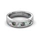 5 - Caleb 0.96 ctw Created Alexandrite and Natural Diamond Comfort Fit Men Wedding Band (6 mm) 