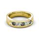 5 - Caleb 0.96 ctw Created Alexandrite and Natural Diamond Comfort Fit Men Wedding Band (6 mm) 