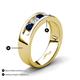 4 - Caleb 0.81 ctw Blue Sapphire and Natural Diamond Comfort Fit Men Wedding Band (6 mm) 