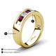 4 - Caleb 0.84 ctw Rhodolite Garnet and Natural Diamond Comfort Fit Men Wedding Band (6 mm) 