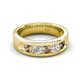 5 - Caleb 0.78 ctw Smoky Quartz and Natural Diamond Comfort Fit Men Wedding Band (6 mm) 