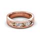 5 - Caleb 0.78 ctw Smoky Quartz and Natural Diamond Comfort Fit Men Wedding Band (6 mm) 