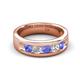 5 - Caleb 0.78 ctw Tanzanite and Natural Diamond Comfort Fit Men Wedding Band (6 mm) 