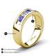 4 - Caleb 0.78 ctw Tanzanite and Natural Diamond Comfort Fit Men Wedding Band (6 mm) 