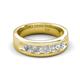 5 - Caleb 0.81 ctw White Sapphire and Natural Diamond Comfort Fit Men Wedding Band (6 mm) 