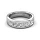 5 - Caleb 0.81 ctw White Sapphire and Natural Diamond Comfort Fit Men Wedding Band (6 mm) 