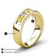 4 - Caleb 0.81 ctw Yellow Sapphire and Natural Diamond Comfort Fit Men Wedding Band (6 mm) 