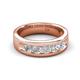 5 - Caleb 0.72 ctw Moissanite and Natural Diamond Comfort Fit Men Wedding Band (6 mm) 