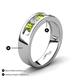 4 - Caleb 0.84 ctw Peridot and Natural Diamond Comfort Fit Men Wedding Band (6 mm) 