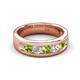 5 - Caleb 0.84 ctw Peridot and Natural Diamond Comfort Fit Men Wedding Band (6 mm) 