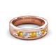 5 - Caleb 0.75 ctw Citrine and Natural Diamond Comfort Fit Men Wedding Band (6 mm) 