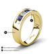 4 - Caleb 0.75 ctw Iolite and Natural Diamond Comfort Fit Men Wedding Band (6 mm) 