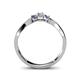 5 - Rylai 0.14 ctw Natural Diamond (2.70 mm) and Iolite Three Stone Engagement Ring  