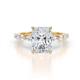 1 - Laila 3.04 ctw IGI Certified Lab Grown Diamond Radiant Shape Hidden Halo Engagement Ring 