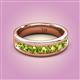 2 - Irvin 1.25 ctw Round Peridot Seven Stone Men Wedding Band (6 mm) 