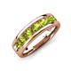 3 - Irvin 1.25 ctw Round Peridot Seven Stone Men Wedding Band (6 mm) 