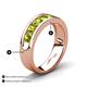 4 - Irvin 1.25 ctw Round Peridot Seven Stone Men Wedding Band (6 mm) 