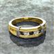 2 - Kevin 0.53 ctw Black Diamond and Natural Diamond Men Wedding Band (7.80 mm) 