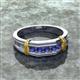 3 - Kevin 0.40 ctw Iolite Men Wedding Band (7.80 mm) 