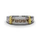 1 - Kevin 0.50 ctw Smoky Quartz Men Wedding Band (7.80 mm) 