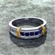 3 - Kevin 0.60 ctw Blue Sapphire Men Wedding Band (7.80 mm) 