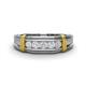 1 - Kevin 0.53 ctw White Sapphire Men Wedding Band (7.80 mm) 