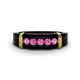 1 - Kevin 0.53 ctw Pink Sapphire Men Wedding Band (7.80 mm) 