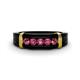 1 - Kevin 0.40 ctw Pink Tourmaline Men Wedding Band (7.80 mm) 