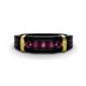 1 - Kevin 0.58 ctw Rhodolite Garnet Men Wedding Band (7.80 mm) 