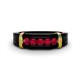 1 - Kevin 0.50 ctw Ruby Men Wedding Band (7.80 mm) 