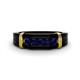 1 - Kevin 0.60 ctw Blue Sapphire Men Wedding Band (7.80 mm) 