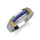 4 - Kevin 0.40 ctw Iolite Men Wedding Band (7.80 mm) 