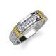 4 - Kevin 0.45 ctw Moissanite Men Wedding Band (7.80 mm) 