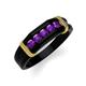 4 - Kevin 0.40 ctw Amethyst Men Wedding Band (7.80 mm) 