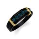 4 - Kevin 0.55 ctw London Blue Topaz Men Wedding Band (7.80 mm) 