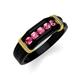 4 - Kevin 0.40 ctw Pink Tourmaline Men Wedding Band (7.80 mm) 