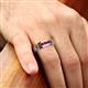 6 - Kevin 0.50 ctw Ruby Men Wedding Band (7.80 mm) 