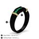 5 - Kevin 0.50 ctw Emerald Men Wedding Band (7.80 mm) 