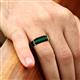 6 - Kevin 0.50 ctw Emerald Men Wedding Band (7.80 mm) 