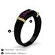 5 - Kevin 0.58 ctw Rhodolite Garnet Men Wedding Band (7.80 mm) 