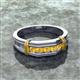 3 - Kevin 0.40 ctw Citrine Men Wedding Band (7.80 mm) 