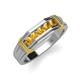 4 - Kevin 0.40 ctw Citrine Men Wedding Band (7.80 mm) 