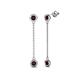 1 - Robin 1.26 ctw Red Garnet Bezel set Women Drop Dangle Earrings 